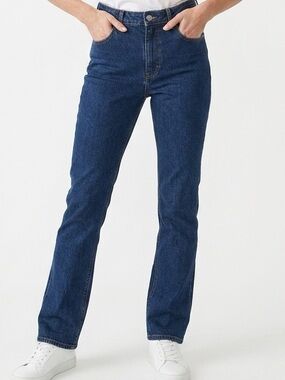 ALPHA CHARLIE BY ALEXA CHUNG | Dark Blue Denim Straight Jeans Women’s Size 26